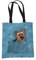 Yorkshire Terrier Gifts for Dog Lovers Owners - Reusable Shopper Shoulder Tote Bags - Cloth Fabric Gift Bag with Dogs on - BLUE