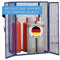 DENIOS® Gefahrstoffschrank aus Stahl I Gasflaschenschrank I Hochwertig I 1250 mm x 1850 mm x 800 mm, zur Lagerung von bis zu 8 Gasflaschen, überdachte Außenaufstellung