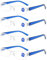 KoKoBin 4 stuck Halbbild ultraleichte Lesebrille Sehhilfen mit Blaulichtfilter Anti-Blau-Lesehilfe für Damen und Herren +2.5