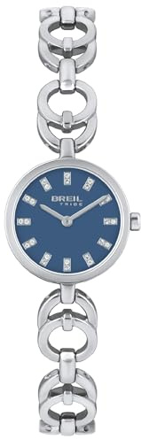 Breil Uhr Damen, Armband aus Stahl, Gehäusedurchmesser 24 cm | Sammlung LUNA, Uhrwerk Quartz Analog, Wasserbeständig bis 30 Meter, Schmuck als Geschenkidee Damen