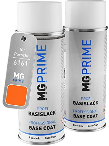 MG PRIME Peinture voiture Bombe aérosol de pour Porsche 6161 Gulf Orange couche de fond, de base, bombe aérosol 400ml
