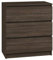 roe furniture Kommode mit 3 Schubladen - Modern Schubladenschrank - Komodenschrank - Schubladenkommode 70 cm Breit - Wenge