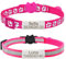 Senristar Personalisierte 2 Pack Reflektierende Katze Halsband,Benutzerdefinierte Breakaway Katze Halsbänder mit Namensschild und Glocke, Anti-Verlust Namensschild Katze Halsband für Mädchen & Jungen