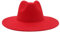 Faringoto Fedora-Hut für Damen, Winter, luxuriös, für Damen, rot, Einheitsgröße