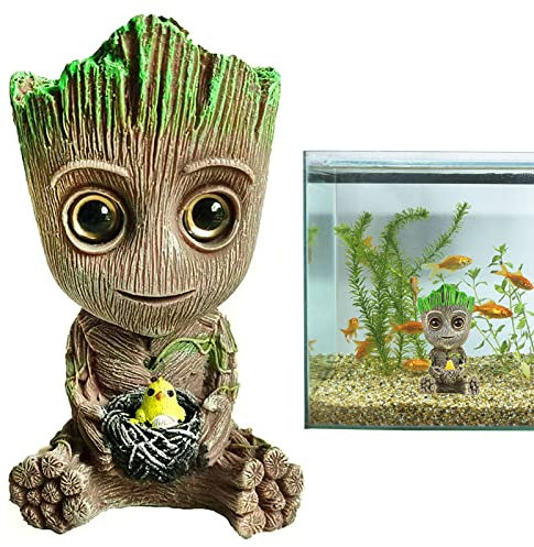 iTGOOS 1 Piece Aquarium Air Bubbler Decorations Fish Tank Air Bubbler Resin Groot Crafts Resin Groot Crafts for Aquarium Fish Tank Decor Fish Tank Air Pump Ornaments