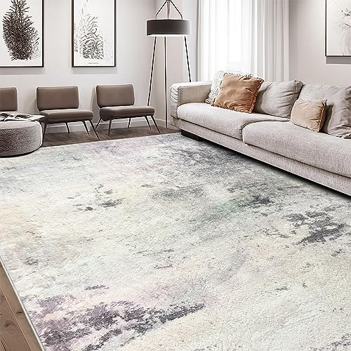 ASIinnsy Teppich Wohnzimmer Kurzflor Abstrakt Teppiche für Wohnzimmer Schlafzimmer Esszimmer rutschfest Weich Modern Teppich Groß (Grau/Multi, 200 x 250 cm)