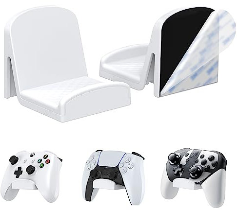 Cozycase Universale Controller Wandhalterung - 2 Stück Selbstklebende Controller Halter Halterung Wand für PS4/PS5/Xbox/Switch, Controller Ständer Wall Mount für Controller und Kopfhörer