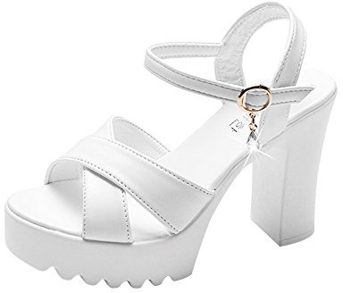 Sandalen Damen Sommer Elegante Schuhe Damen mit Absatz Mode Einfarbig Römersandalen Damen Keilabsatz Sandalen Schnalle Atmungsaktive Frauen Keilsandaletten Glitzer Strass Sandalen & Slides für Damen