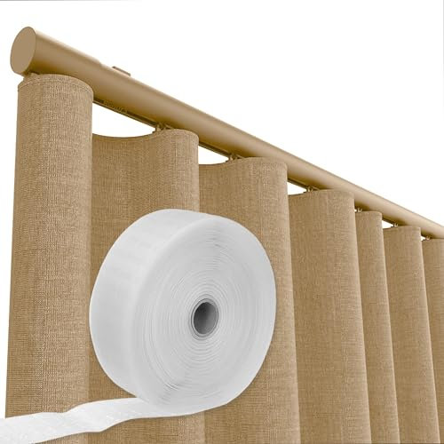 Byour3 - Fettuccia Per Tende - A Onde Wave Nastro Arricciatenda Trasparente Per Riloga Nastri X Orli Tende Da Interni Con Tasche Per Gancetti Tende In Plastica Tende Con Fettuccia (Wave Trasp, 10 Mt)