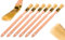 ToolSpace Heizkörperpinsel Winkelpinsel 6 Stück Eckpinsel Langer Stiel 34cm Holzgriff Heizungspinsel Naturborsten Pinsel Lang Stiel Gebogen Heizkörperpinselset 25mm für Schwer Zugängliche Stellen DIY