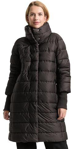 TOM TAILOR Damen 1042913 Lange Steppjacke mit Stehkragen (1er Pack)