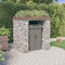 Tidyard Mur de Gabion pour Poubelle 110x91x120 cm Fer Galvanisé Mur à Gabion Clôture en Maille pour Jardin, Terrasse, Arrière-Cour, Extérieur