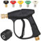 BRIOTA Pressure Washer Gun, Jet Wash Gun with 5Pcs Spray Nozzle Tips, 4350 PSI 1/4 High Pressure Washer Gun, Stubby Gun, M22 Metric Short Power Washer Gun for Car Washing