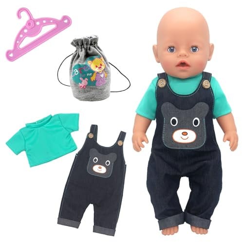 Dolls Clothes for 14-18 Inches Baby Doll, Puppen Kleidung für 30-45cm Puppen, Baby Doll Clothes Sweet Outfits for 35-43cm Baby Doll Puppenkleidung 14-18Inch Girls Birthday (Not Include Doll)