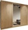 SLIDING WARDROBE 4U Burg Modern Free Standing Stylish Sliding Mirror Door Wardrobe and 3 Sizes (OAK, 250cm)