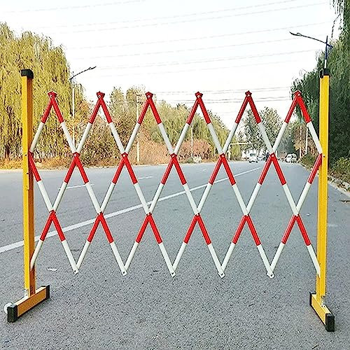Einziehbares Geländer, klappbare Absperrung, ausziehbare Absperrung für Bereiche wie U-Bahnen (rot, 1,2 x 4 m)