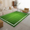 Teppich American Football-Feld Design Rechteckig Teppiche 80 x 150cm in Grün, Waschbarer Weich Kurzflor Teppiche Anti-Rutsch Unterseite Home Teppich Wohnzimmer Schlafzimmer Jugendzimmer