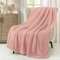 Exclusivo Mezcla Soft Fleece Throw Blanket for Sofa, Super Soft Velvet Plush Blanket for Bed, Fuzzy Cozy and Warm for All Seasons, 127x152 CM, Pink