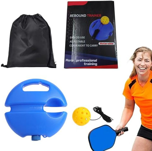 - Palas y pelotas de entrenamiento con cuerda | Pelotas de pickle y remos para exteriores | Entrenador de pelota elástico de 40 agujeros de 2,9 pulgadas con cordón de ajuste para hombre y mujer