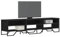 Sufrk Meuble TV noir 180 x 34 x 41 cm en bois multicouche, meuble TV pour TV, meuble TV et tiroir, armoire console buffet moderne