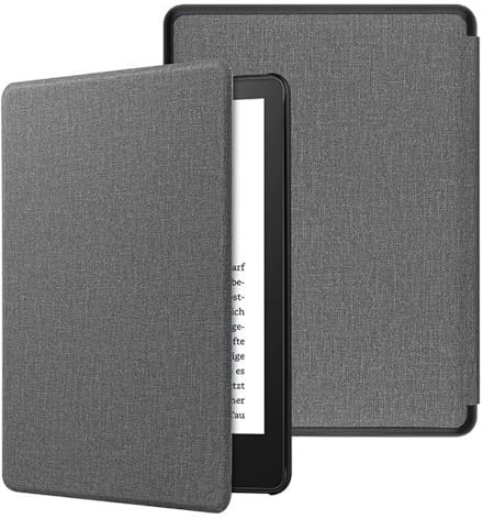 TOKILO Hülle für 7 Zoll Paper-White (12. Generation - 2024) und Colorsoft Signature Edition 2024, Ultradünne Leichte Schutzhülle Hülle mit Auto Sleep/Wake (A1-Grau)