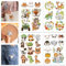 GLOBLELAND 4 fogli 29 pezzi Stabilizzatori per Cucito A Mano Colorati Animali Dei Cartoni Animati Solubili In Acqua Fiori Animali Stabilizzatore per Ricamo Lavabile di Ricamo per Principianti Amanti