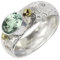 SILVERTROVE Grün Amethyst-Edelstein-Bandring, Sterlingsilber, ring für Männer und Frauen, Bandring in allen Größen, Schmuck CRG1070AL5_(51 (16.2))
