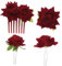 BATHVEVE 1ensemble Épingle à Cheveux Fleurs Roses Artificielles De Accessoires Élégants Pour Mariage Et Occasions Spéciales Avec Clips Et Broche Déco