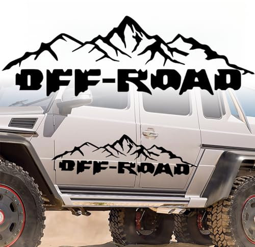 Adesivi per auto con montagna, adesivi impermeabili in vinile per cofano, finestrini, carrozzeria, laterale, bagagliaio, decorazione per auto da corsa, SUV, camion, fuoristrada, Jeep RV, nero