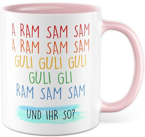 Tasse Kindergärtnerin Geschenk A Ram Sam Sam, Kaffeetasse Kindergarten Kinderbetreuung Mittagsbetreung Kindergärtner Erzieherin Erzieher Geschenkidee Kaffee-Becher