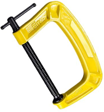 Hkfgdjdl Abrazaderas en G resistentes portátiles para proyectos de carpintería hechas de hierro dúctil que garantiza estabilidad y alto rendimiento