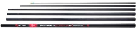 NYTRO Whoppa Stoppa 6m Margin Pole | Big Carp Fishing Pole | Lightweight and Strong | 24 Elastic Rating | 2 Elasticated Top Kits 8-10 and 18+ Fitted | PTFE Bushes | Winder Bung | Code 20400004