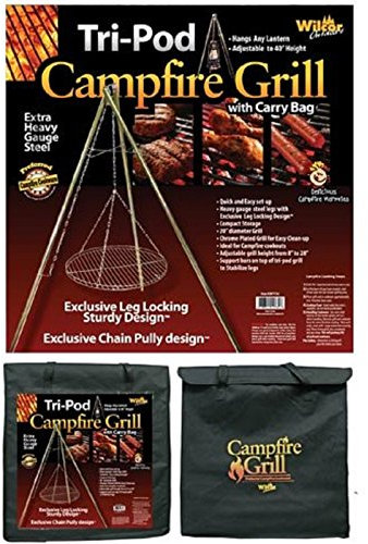 Wilcor Campfire Tri-Pod Grill (höhenverstellbar & schneller Aufbau)