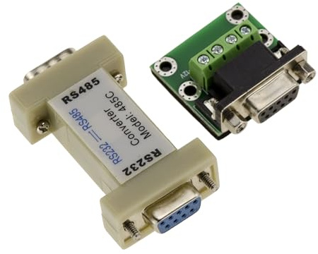 Kalea-INFORMATIQUE Convertidor de RS232 a RS485 con Conectores DB9 y Bloque de terminales con Cable para Montaje en RS-485