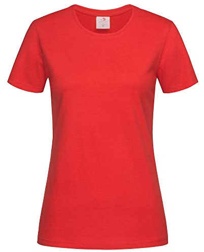 Stedman Apparel Women's Classic-T/ST2600 Regular Fit Short Sleeve T-Shirt, Scarlet Red, Size 16 (Manufacturer Size:X-Large)