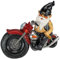 Design Toscano Essieu Graisse Le Motard Gnome de Jardin Statue de Moto, 33 cm, polyrésine, palette complète de couleur