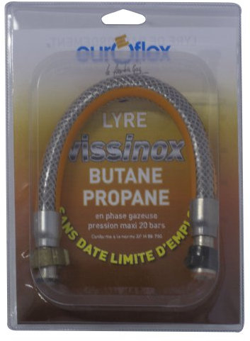 Lyre de raccordement butane-propane inox 35 cm