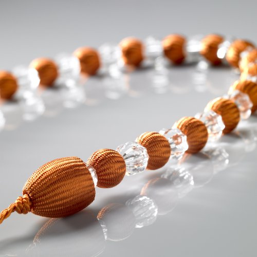 Alan Symonds Earle Beaded Rope Curtain Tie Back, Orange