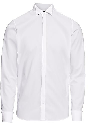 Olymp Herren Smokinghemd Level 5 Kläppchenkr. Umschlagm. 3077 65 00, Weiß, 46