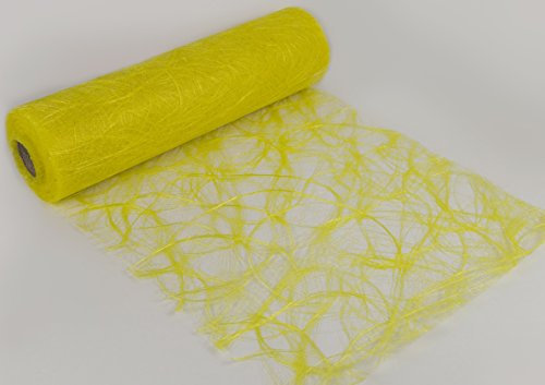 Sizoweb Tischläufer in unterschiedlichen Farben, 30 cm breit, 5 oder 20 m lang 5,0 m gelb 8051