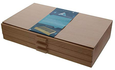 Art Alternatives 3 Drawer Wood Pastel Storage Box 15-3/4 x 9-5/8 x 3-1/8 inches