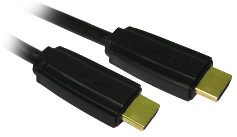 CDL Micro 50cm 0.5m HDMI v1.4 Male to Male Plugs Cable Lead Wire - Supports 3D TV, Black