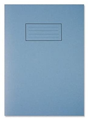 school exercise book ruled and margin A4 blue cover x 1 single notebook