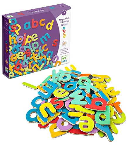 Djeco Holz Magnete: Große Buchstaben | 83 Stück DJ03102