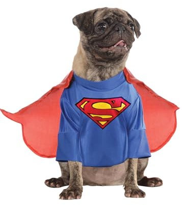 Rubies unisex adult 580283 Official Rubie s DC Comic Superman Pet Dog Costume Super Hero Gift Big Dog Size XXXL, Multi-colored, XXL UK Halloween