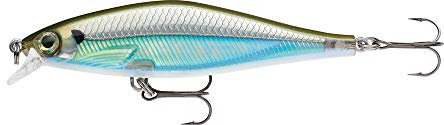 Rapala - Shadow Rap Shad Angelköder - Angelzubehör für Große Fische - Süßwasser Spinnköder - Lauftiefe 0.9-1.2m - Fischköder 9cm, 12g - Hergestellt in Estland - Moss Back Shiner
