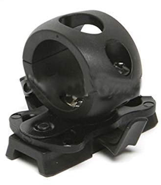 Quick Release 1 Titular de la linterna Montaje de abrazadera para casco de éxito seguro del carril Negro