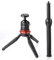 Movo Mini trípode Universal para cámara con Poste Extensible (MV-T1), Cabeza Ajustable, Soporte de Viaje de Aluminio Resistente para DSLR, sin Espejo, GoPro, Smartphones, Compacto, portátil