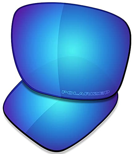 Saucer Lentes de repuesto prémium para gafas de sol Oakley Holbrook OO9102 de alta defensa, azul glaciar polarizado