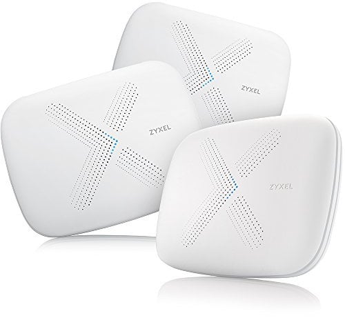 Zyxel Multy X Tribanda AC3000 Sistema de red Wi-Fi para todo el hogar. Compatible con Amazon Alexa. Extensión de router y satélite - Paquete de 3 [WSQ50]